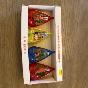 Vintage Jewel Brite Nativity ornaments